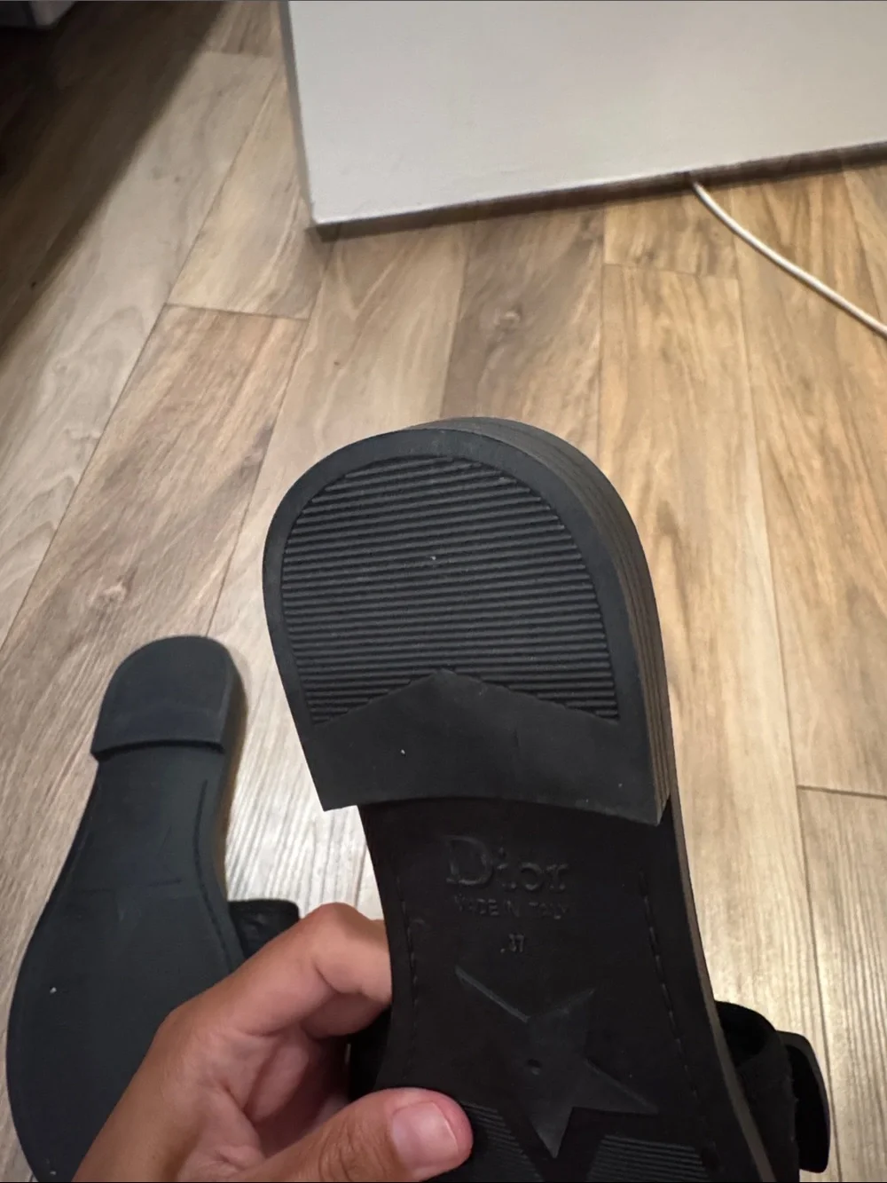 Black Christian Dior Slide Sandals